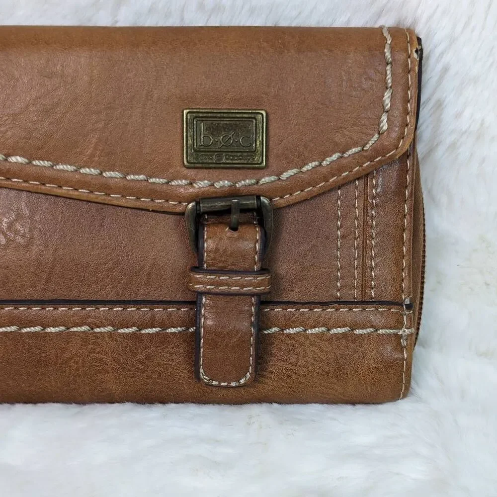 BOC Born Concepts Amherst Deluxe Wallet Vinyl Snap Closure Multi Pocket